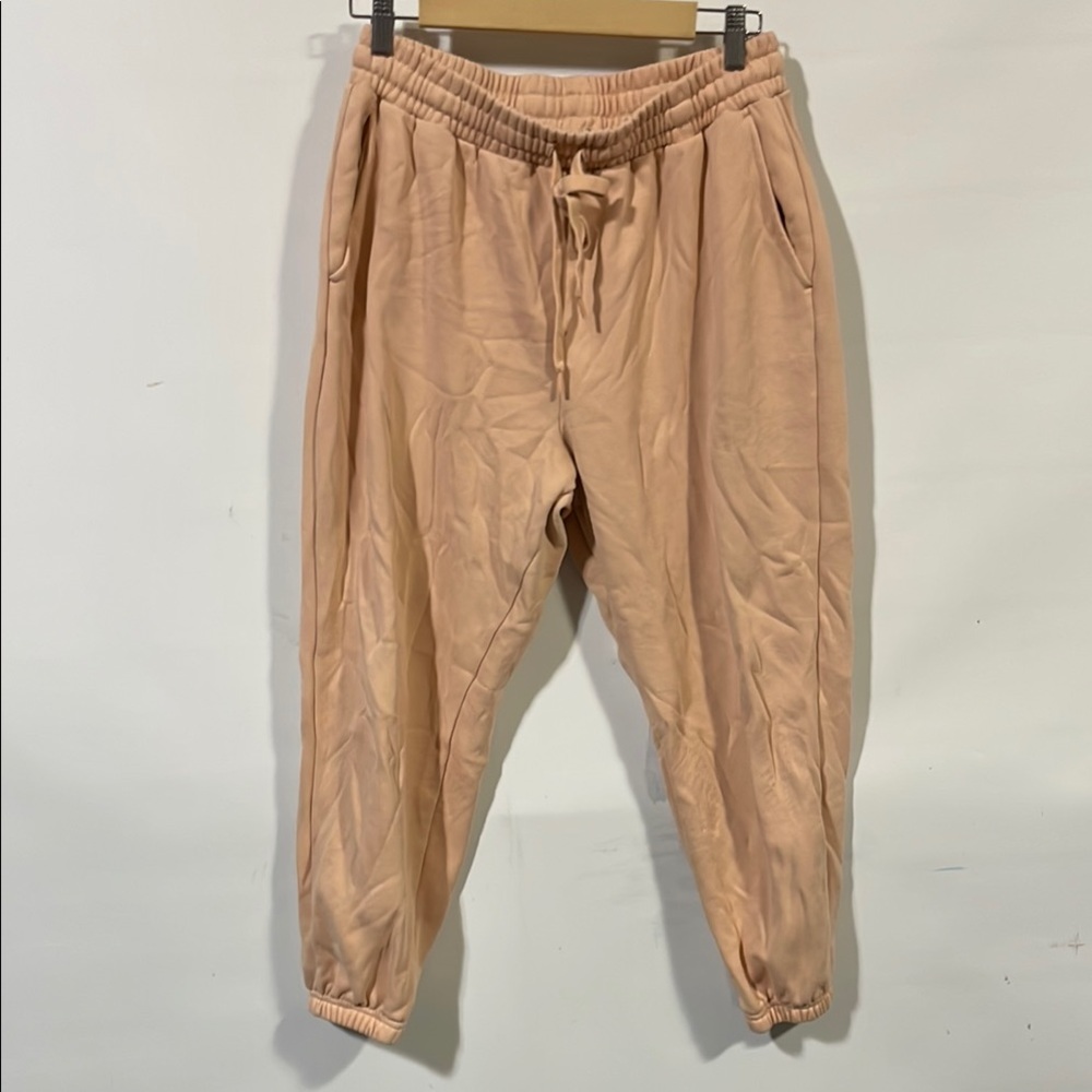 Relaxed Drawstring Jogger Pants in Blush